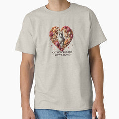 Cat Moms Heart, Kittys Home Classic T-Shirt