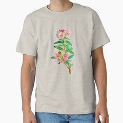 Pink Vintage Flower Illustration Classic T-Shirt