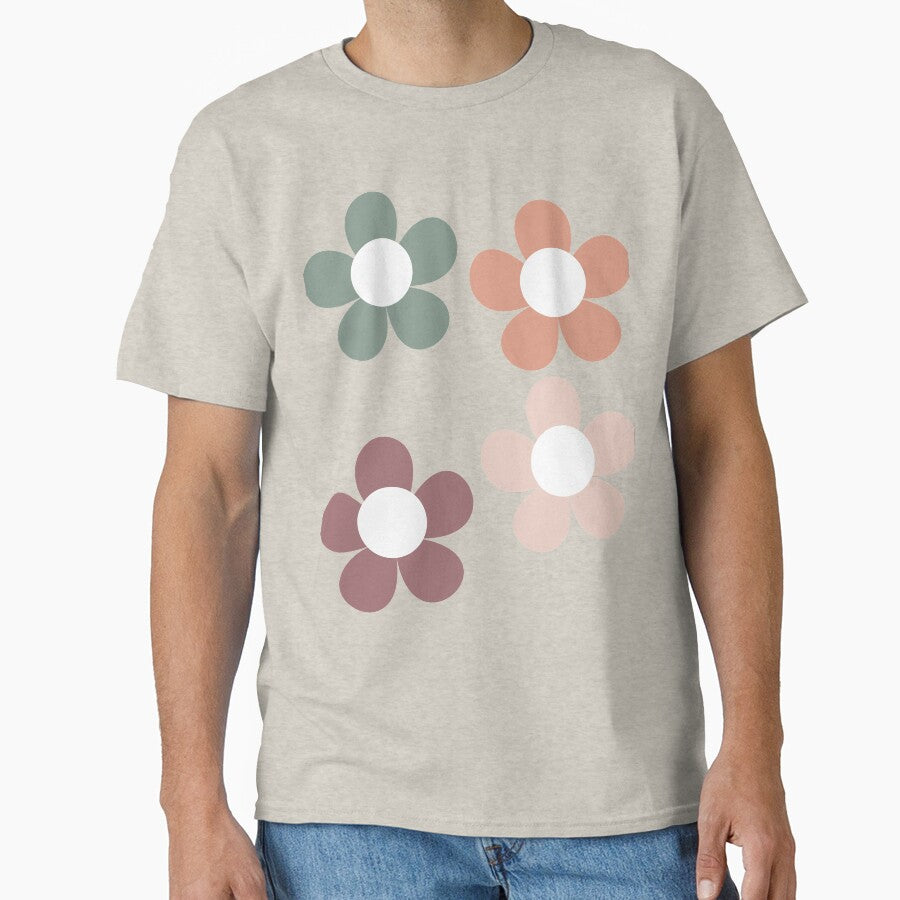 Retro Bib Flowers Classic T-Shirt