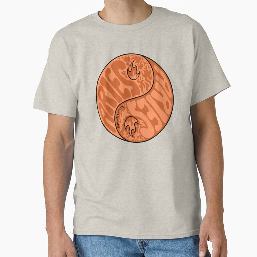 Aries Yin Yang Classic T Shirt