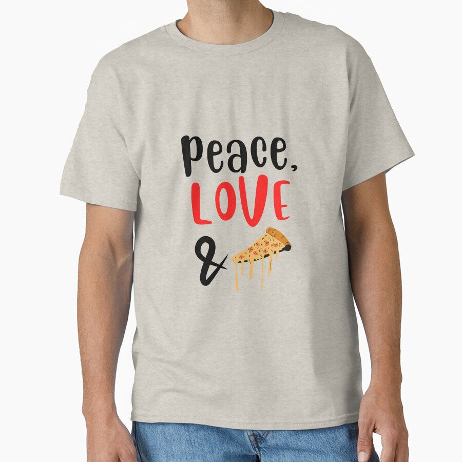 Peace Love and Pizza Slice, Willow Days Classic T-Shirt