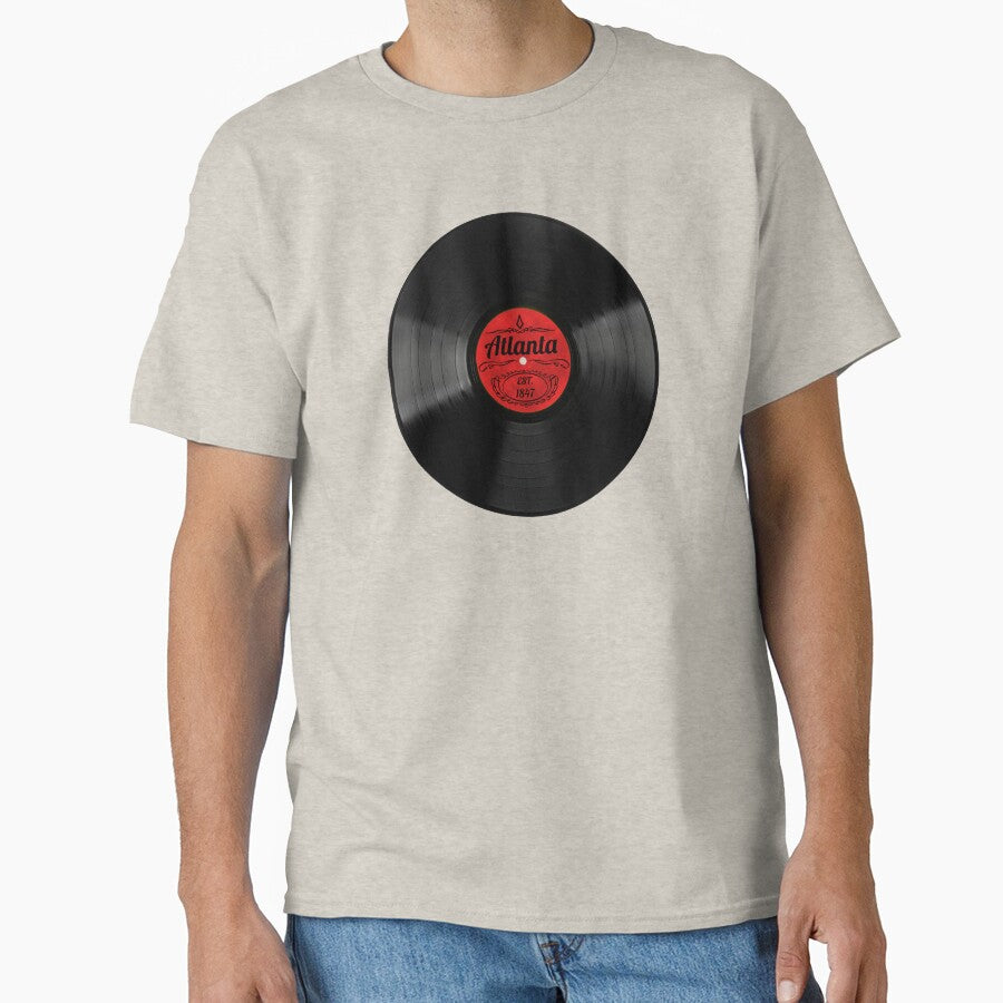 Atlanta Georgia Gift Retro Musical Art Vintage Vinyl Record Design Classic T Shirt