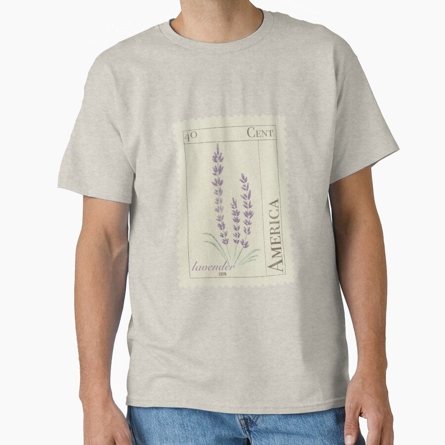 Vintage Lavender stamp Classic T-Shirt
