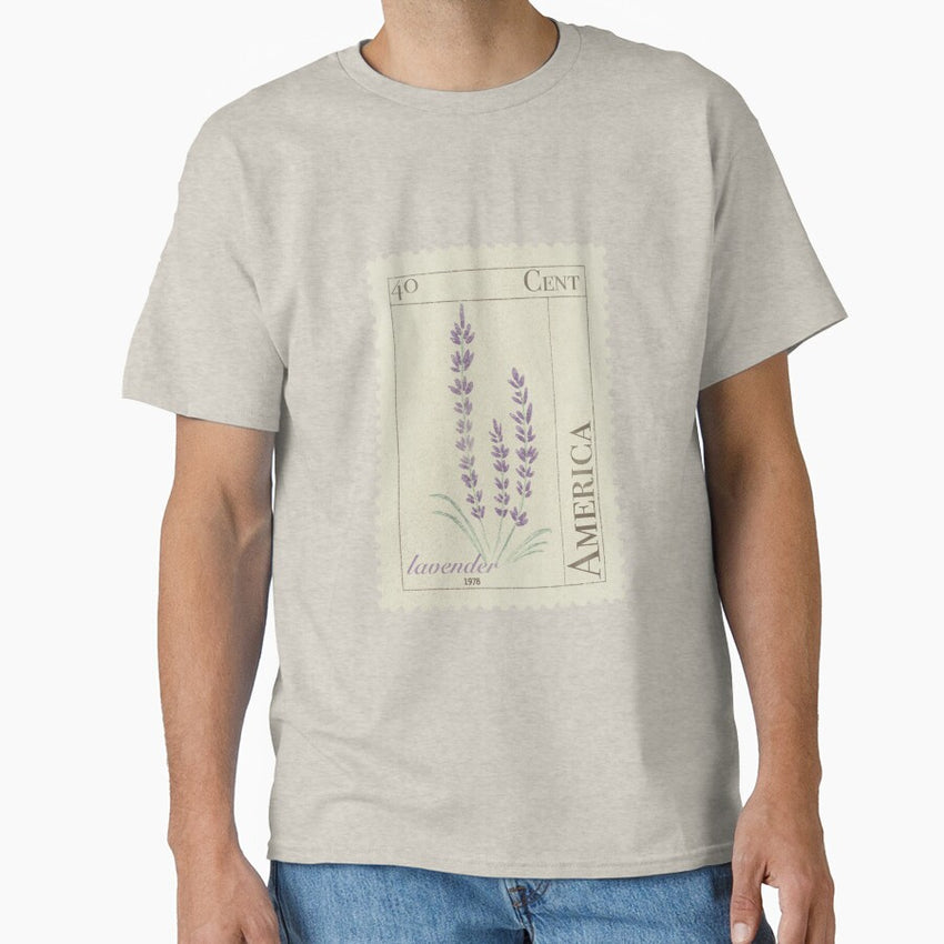 Vintage Lavender stamp Classic T-Shirt
