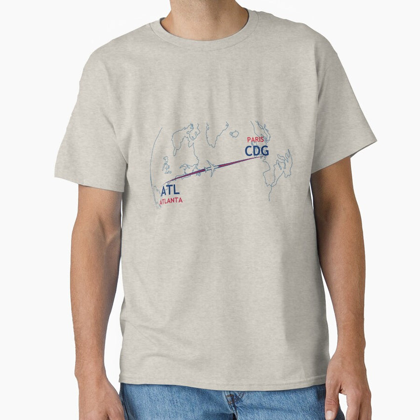 Atl Cdg Map Classic T Shirt