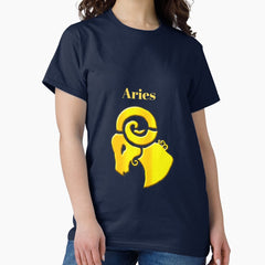 Aries Zodiac Horoscope Gold Classic T-Shirt