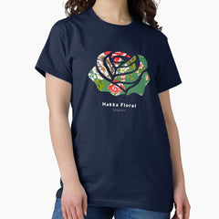 Vintage flower shape green flower Classic T-Shirt