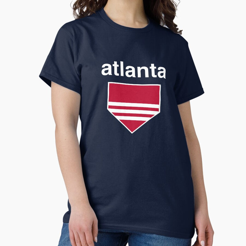 Atlanta Baseball Simple Minimal Home Plate Streetwear Classic T-Shirt
