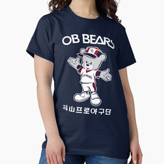 90's WELCOMING OB BEAR on NAVY Classic T-Shirt