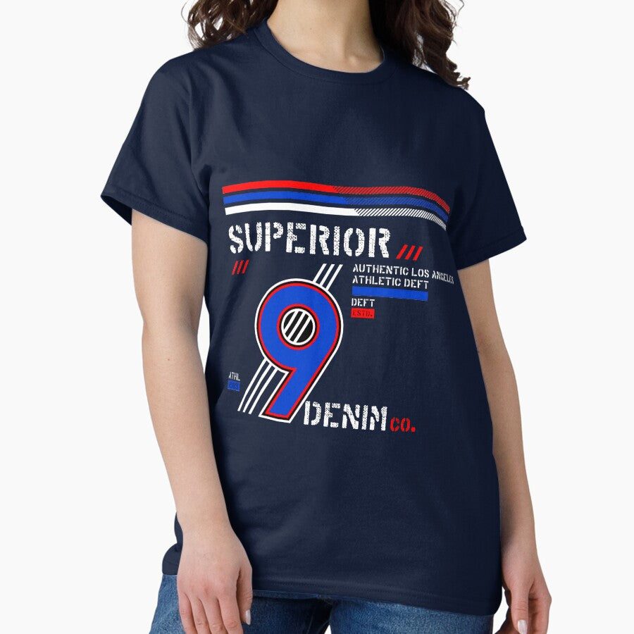 9 Superior Vintage Fashion Athletic Deft Los Angeles Multicolours Background Classic T Shirt