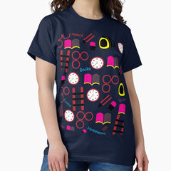 Back To School Cute Adorable Kids Pattern Classic T Shirt