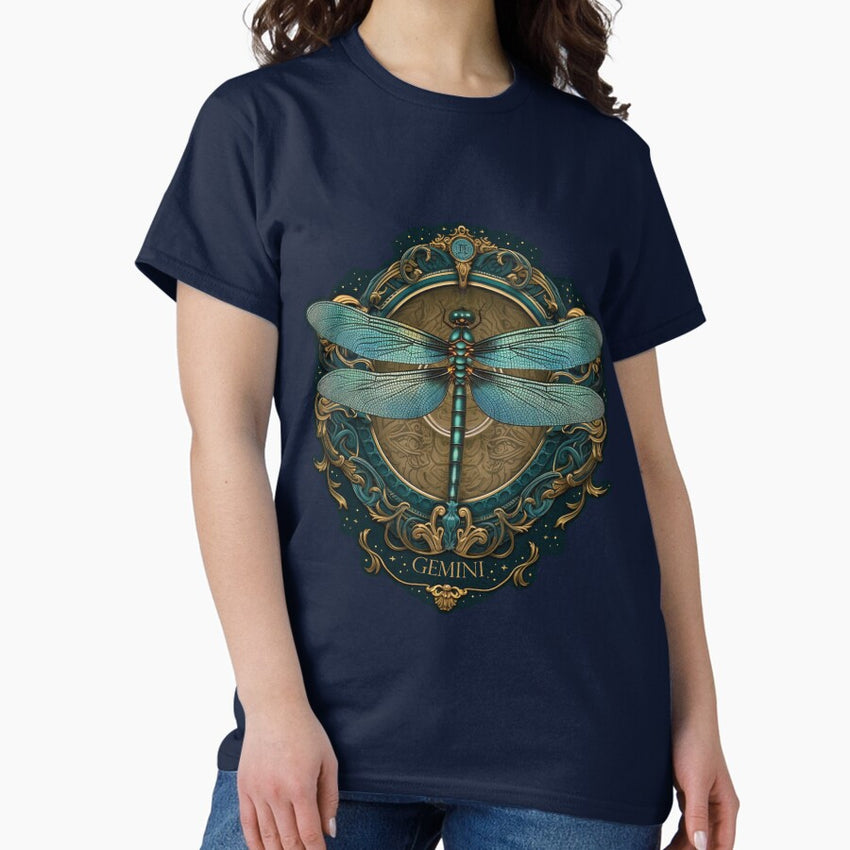 Gemini Zodiac Heraldic Crest Classic T-Shirt