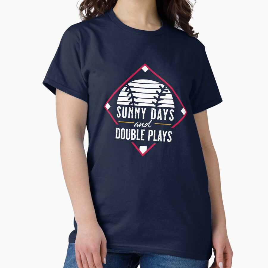 Atlanta Baseball Summer Days and Double Plays Classic T-Shirt