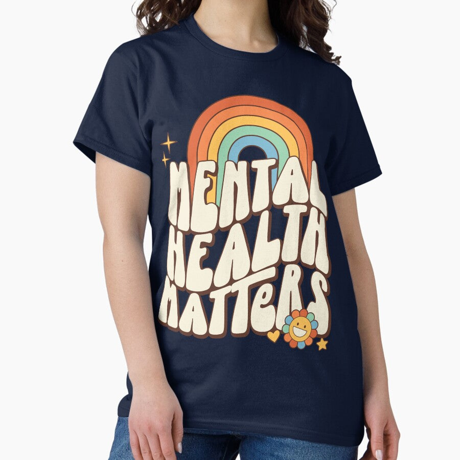 Mental Health Matters Retro Style Classic T Shirt