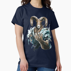Badass Rams Bighorn Sheep Beast Half Human Half Ram Classic T Shirt