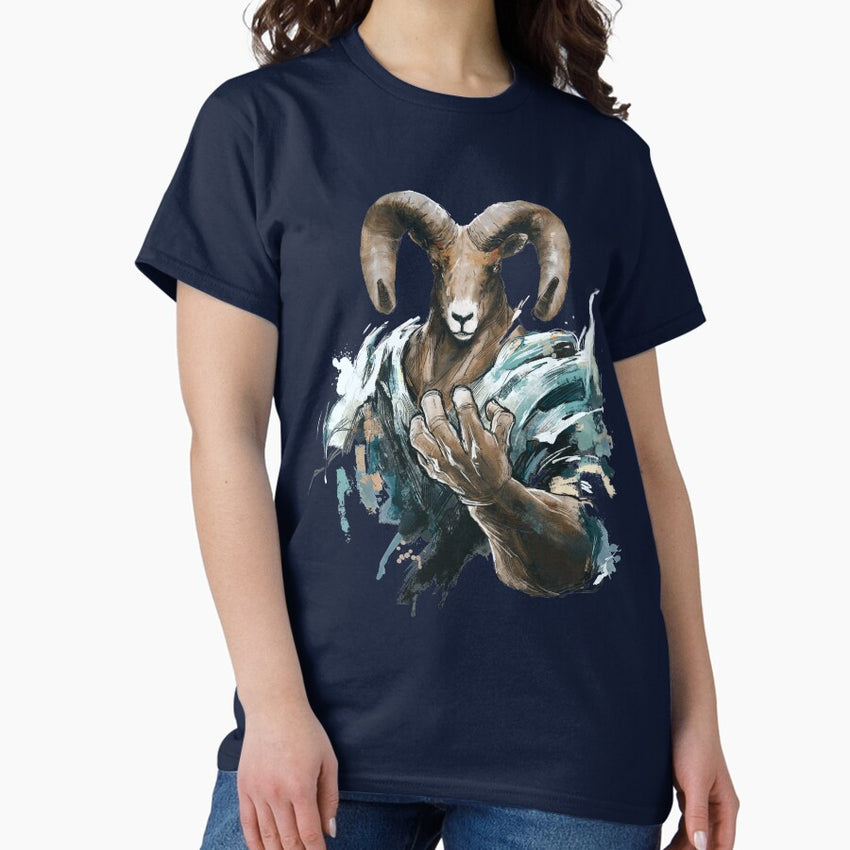 Badass Rams Bighorn Sheep Beast Half Human Half Ram Classic T-Shirt