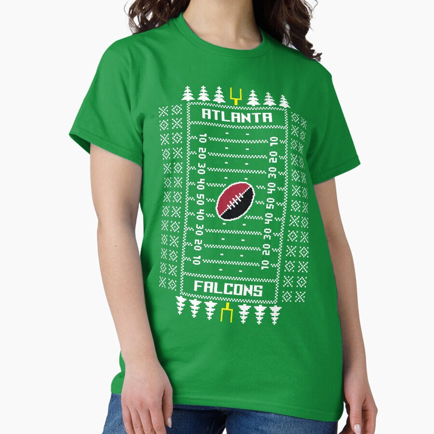 Atlanta Falcons Ugly Christmas Sweater Classic T-Shirt