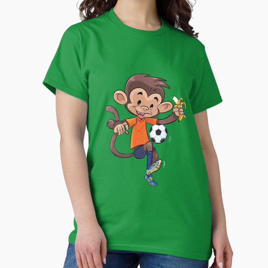 Cheeky Soccer Monkey Classic T-Shirt