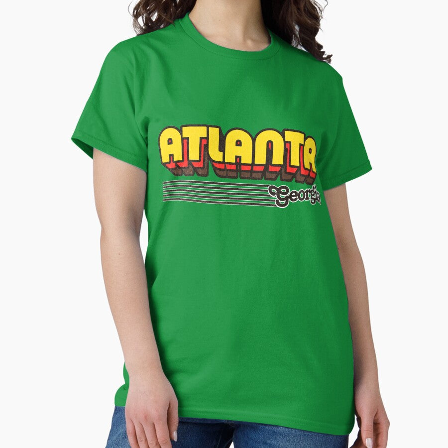 Atlanta Georgia Retro Stripes Classic T Shirt