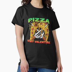 Valentines Day - Funny Anti Valentines Day Gifts, Gaming Pizza Love Classic T-Shirt