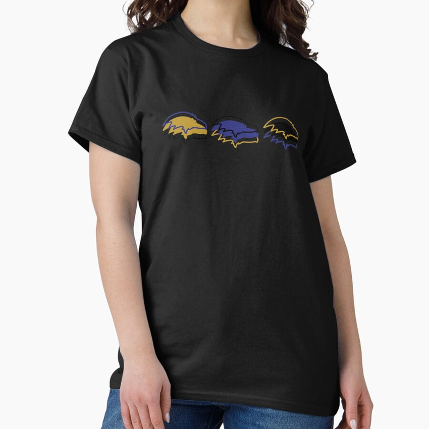 Baltimore Ravens Pattern White Background Classic T Shirt
