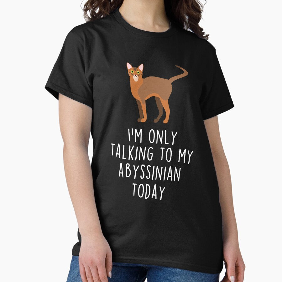 Abyssinian Cat Talking To Classic T-Shirt