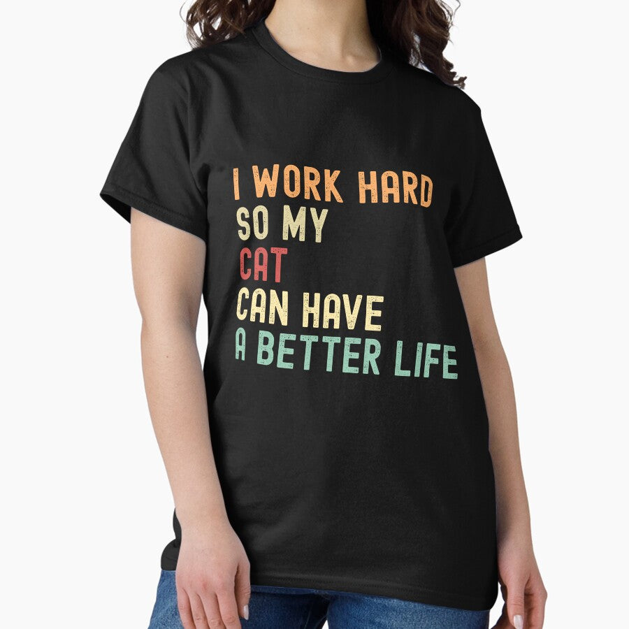 Funny Retro Cat Lover T-Shirt Classic T-Shirt