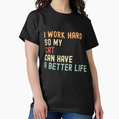 Funny Retro Cat Lover T-Shirt Classic T-Shirt