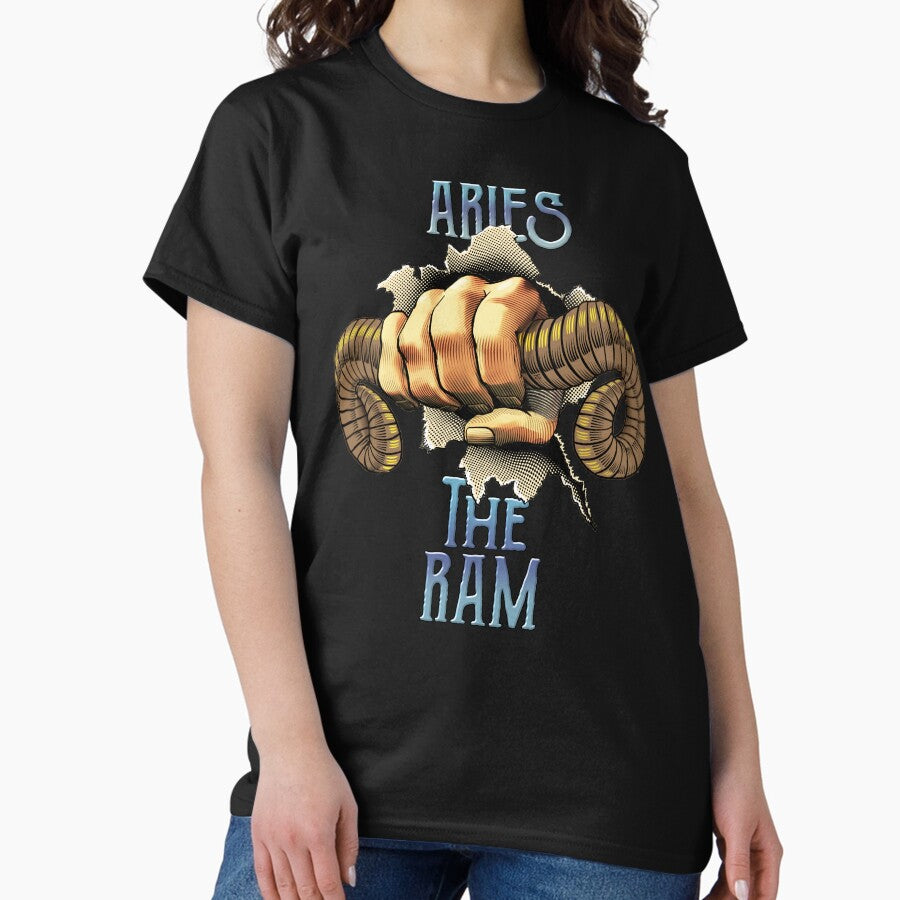 Aries The Ram Astrology Zodiac Horoscope Birthday T Shirt Classic T Shirt