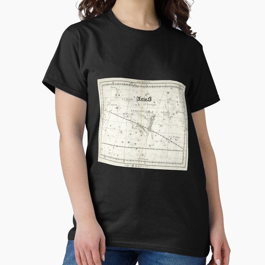 Aries zodiac sign, vintage star map year1795 Classic T-Shirt