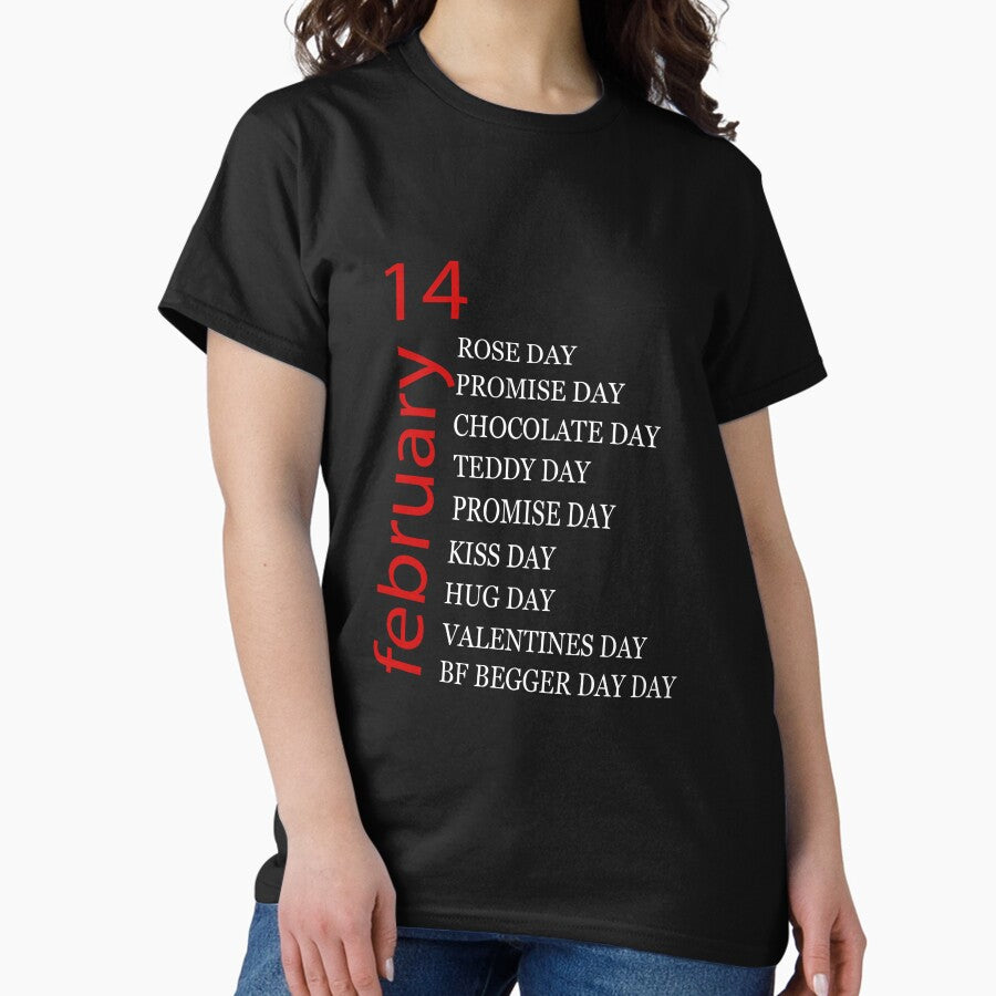 Valentines Day 14Th Feb Classic T Shirt