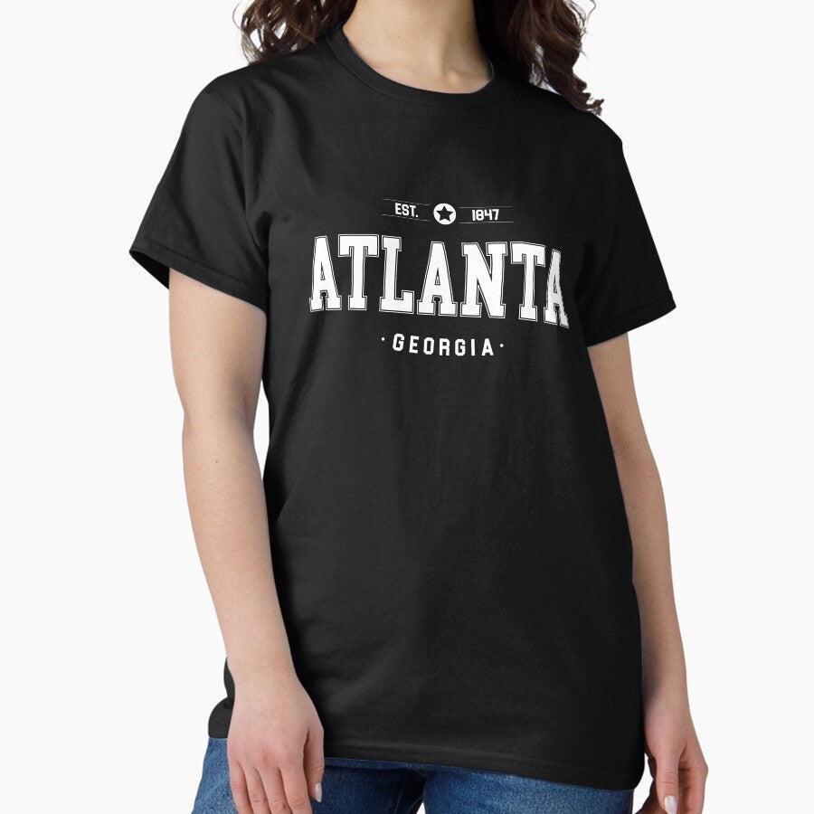 Atlanta Georgia GA Est 1847 Sports Sporting Athlete Simple Gift Classic T-Shirt