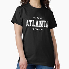 Atlanta Georgia GA Est 1847 Sports Sporting Athlete Simple Gift Classic T-Shirt