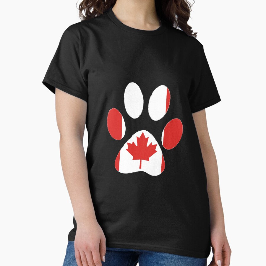 Canadian Cat/ Dog Paw Classic T-Shirt