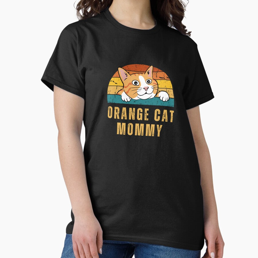 Orange Cat Mommy - Funny Gift for Cat Moms Classic T-Shirt