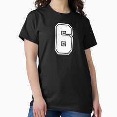 6 shirt number college style football soccer Classic T-Shirt