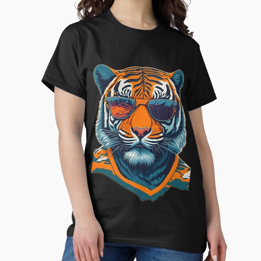 Cool Wild Tiger Face Art Classic T-Shirt