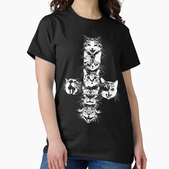 Upside Down Cross of Cats Classic T-Shirt