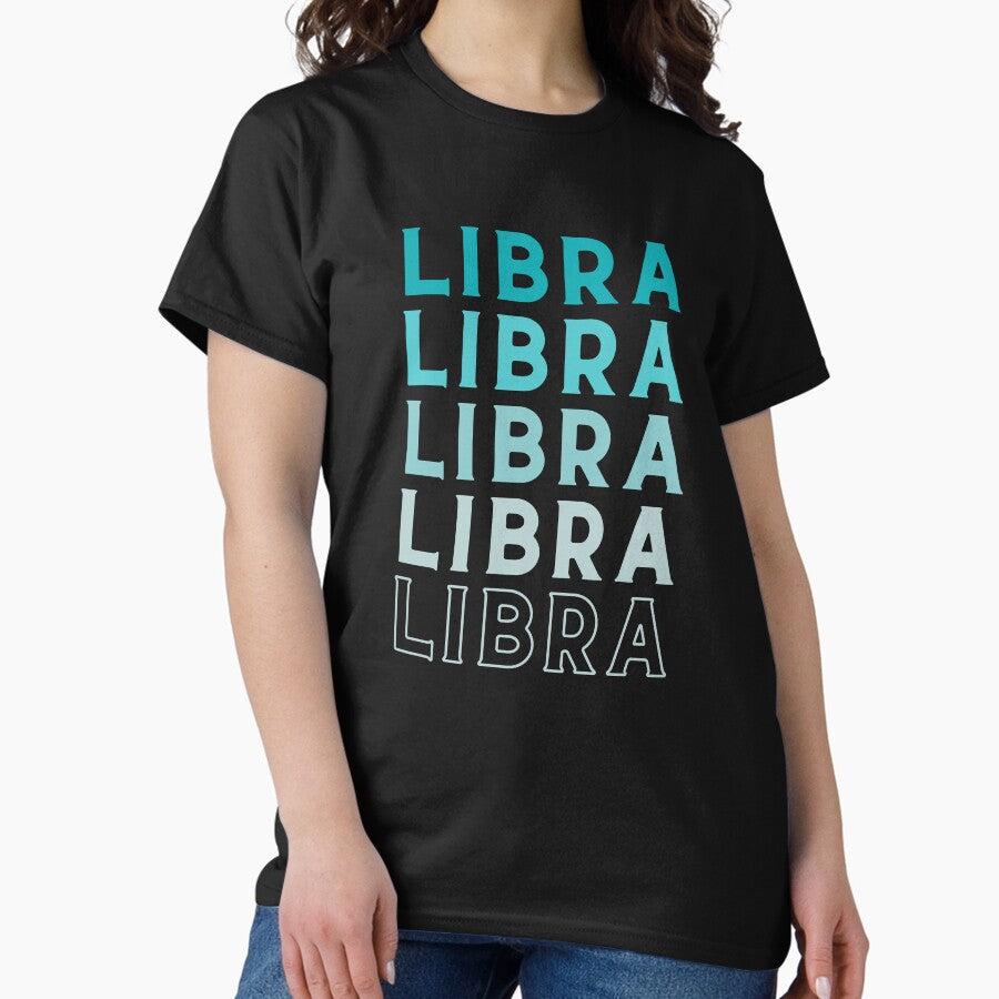 Gradient Libra Zodiac Sign Classic T-Shirt