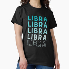 Gradient Libra Zodiac Sign Classic T-Shirt