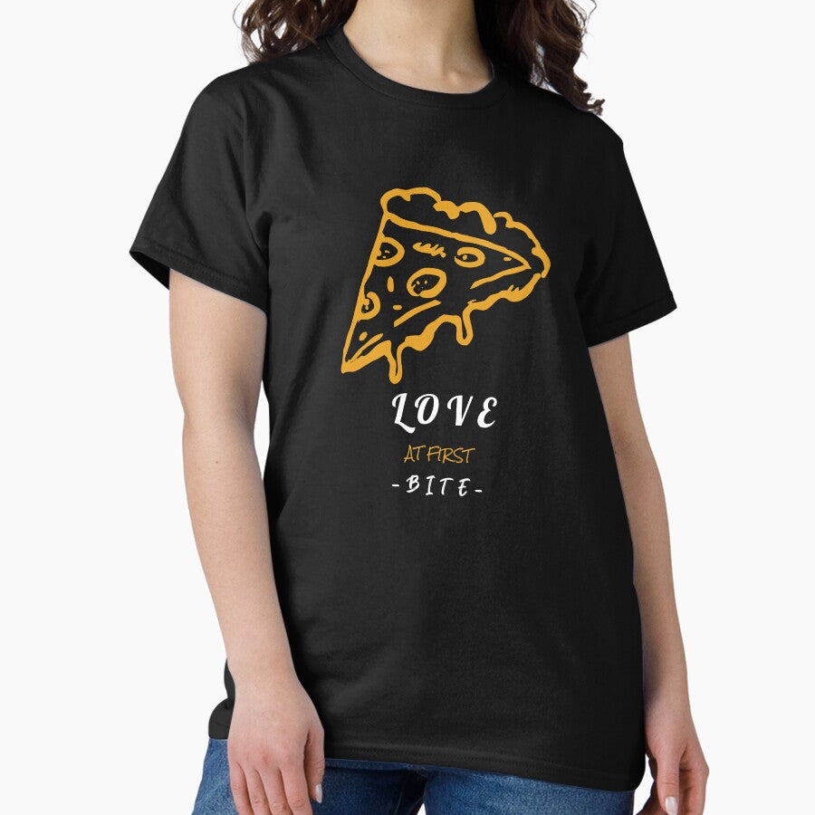 Pizza Love At First Bite Classic T-Shirt