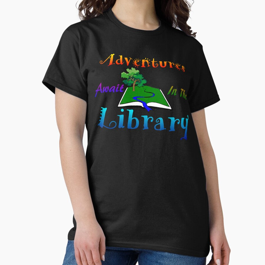 Adventures Await In The Library Classic T Shirt