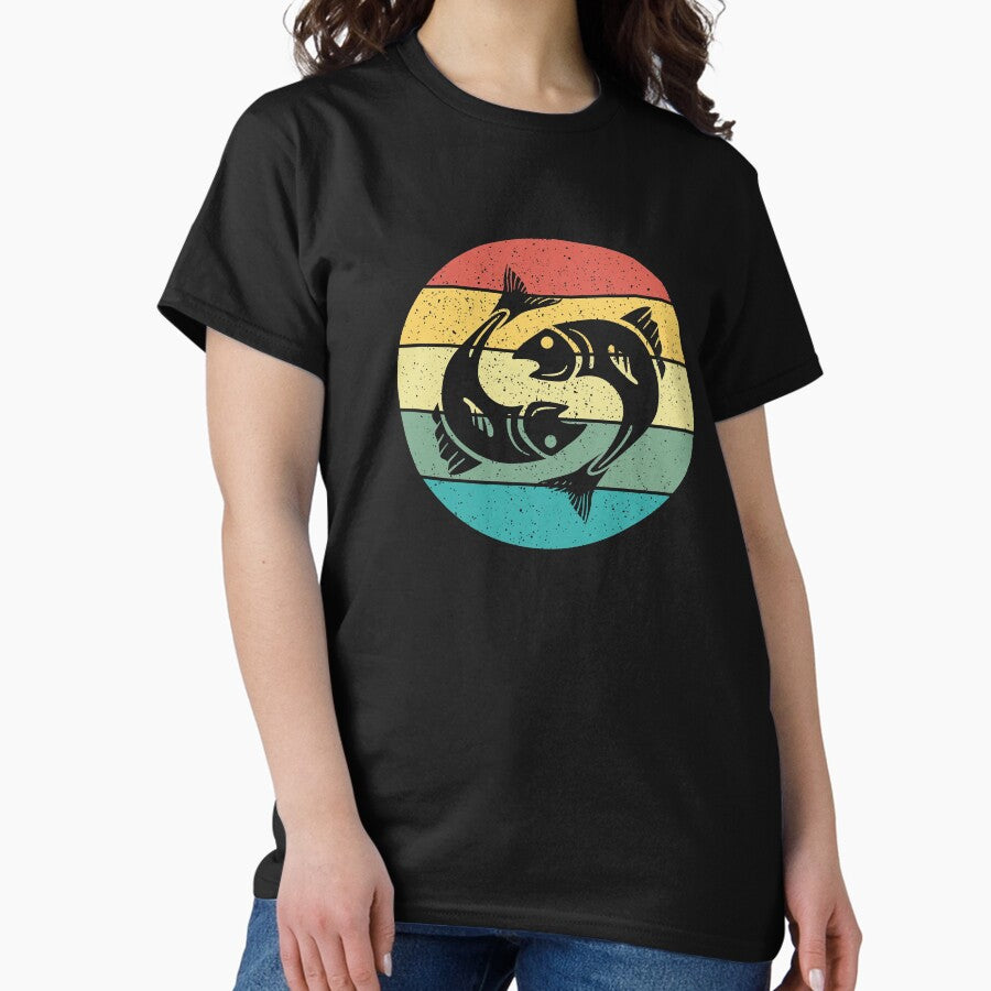 Aquarius Fish Sign Retro Vintage Classic T-Shirt