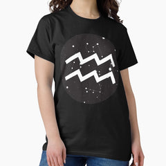 Aquarius Zodiac Sign - Astrology Star Sky Classic T-Shirt