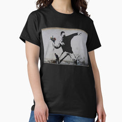 Banksy Rage Flower Thrower Jerusalem Classic T Shirt