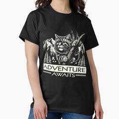 Adventure Awaits The Norwegian Forest Cat Classic T Shirt