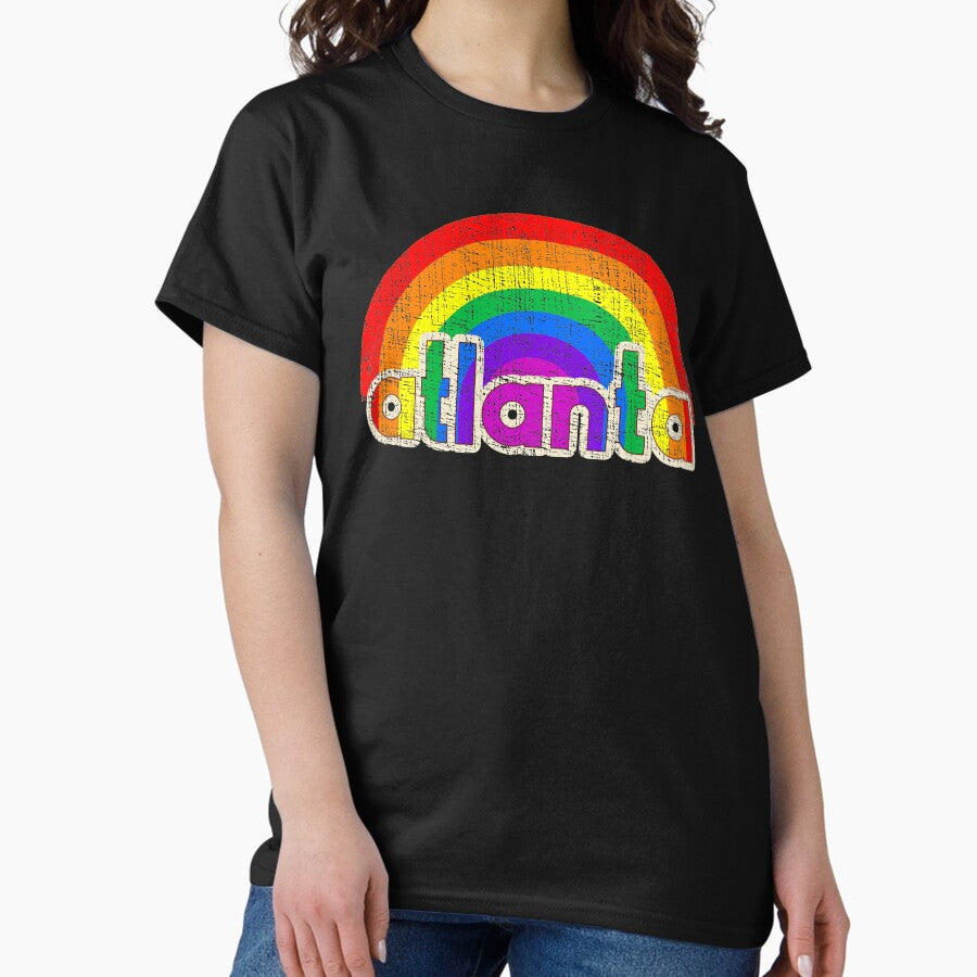Atlanta Rainbow Flag Lgbtq Pride Ally Classic T Shirt
