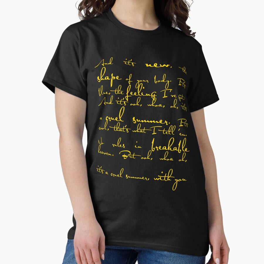 Taylor Swift Cruel Summer Lyrics Classic T Shirt