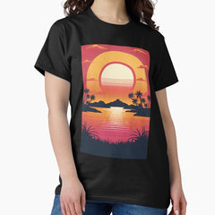 Aesthetic Sunset At River Classic T Shirt