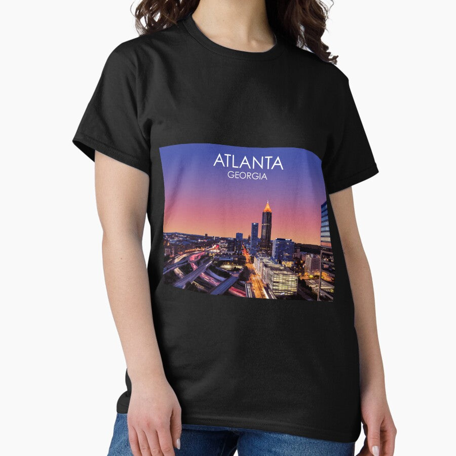 Atlanta Sunset Georgia Usa Print Classic T Shirt